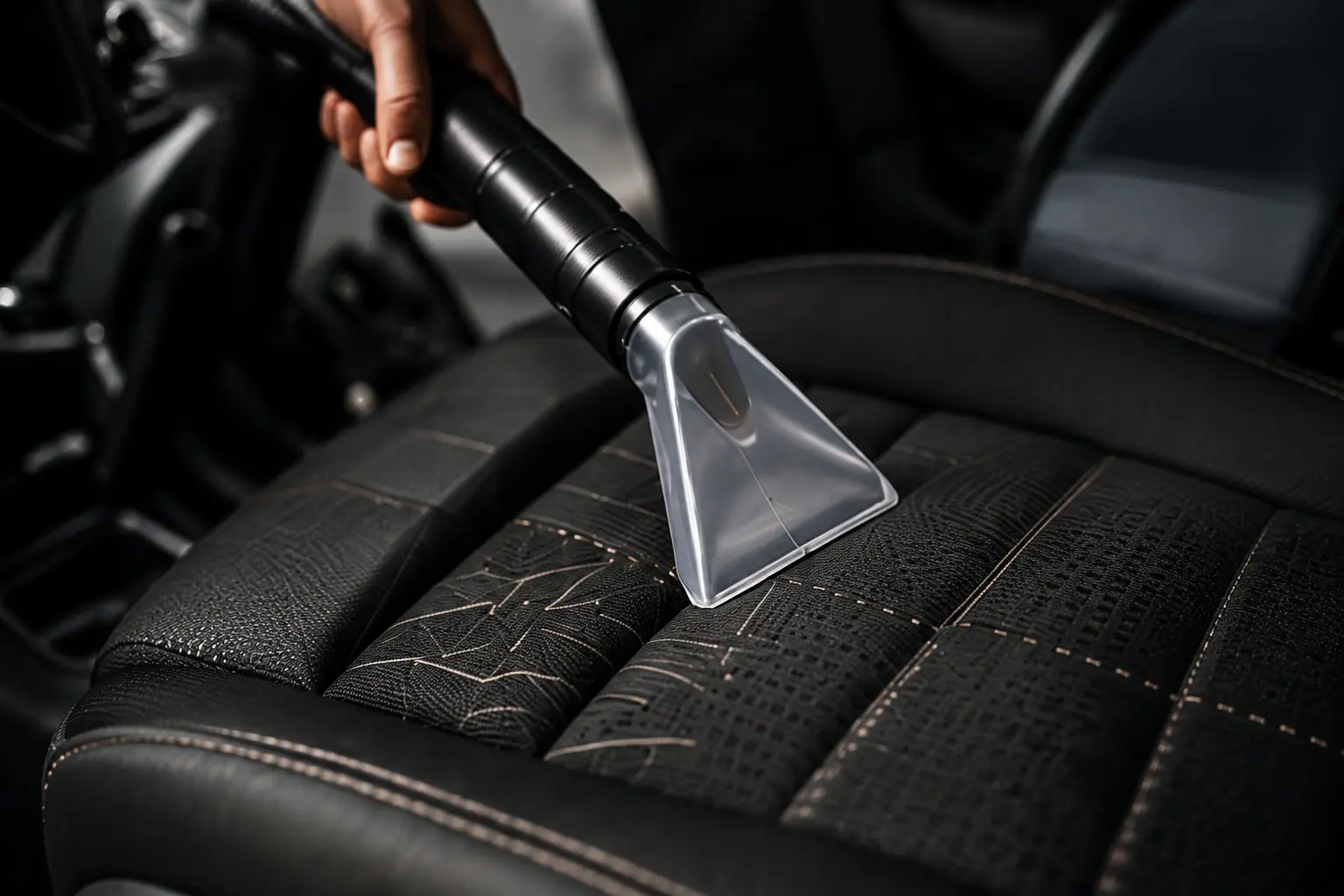 Auto wird von innen gestaubsaugt